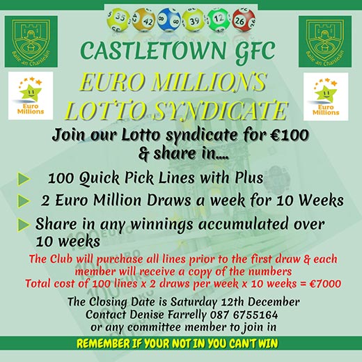 Castletown S Euro Millions Lotto Syndicate Hoganstand