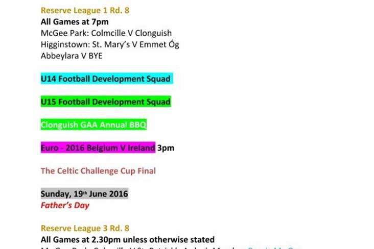 Longford GAA Championship Fixtures – Longford GAA